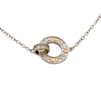 Silver & 9ct gold Clogau Pendant with chain